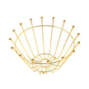 Deco Gold Plated Metal Fruit Basket Fruit Bowl 25*25*14 cm (Ctn Box 60 units)