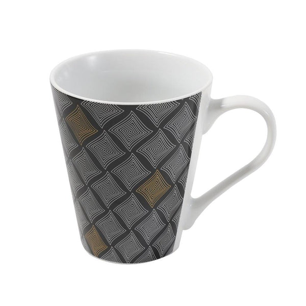 Ceramic Coffee Mug Latte Mug Chevron Abstract Design Print 8.5*10 cm (Ctn Box 72 units)