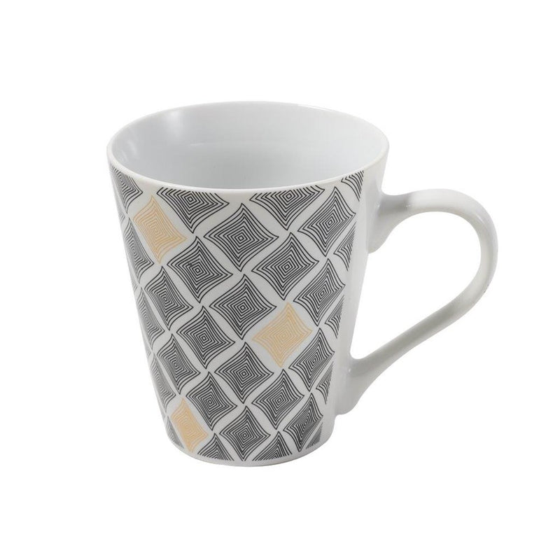 Ceramic Coffee Mug Latte Mug Chevron Abstract Design Print 8.5*10 cm (Ctn Box 72 units)