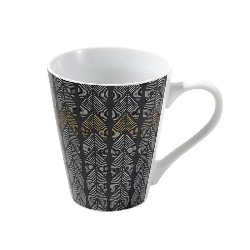Ceramic Coffee Mug Latte Mug Chevron Abstract Design Print 8.5*10 cm (Ctn Box 72 units)