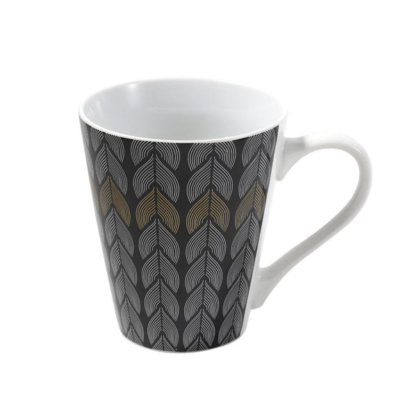 Ceramic Coffee Mug Latte Mug Chevron Abstract Design Print 8.5*10 cm (Ctn Box 72 units)