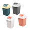 Multi-color Swing Top Rubbish Bin Plastic Waste Bin Trash Bin for Home Kitchen Office 24*24*37 cm