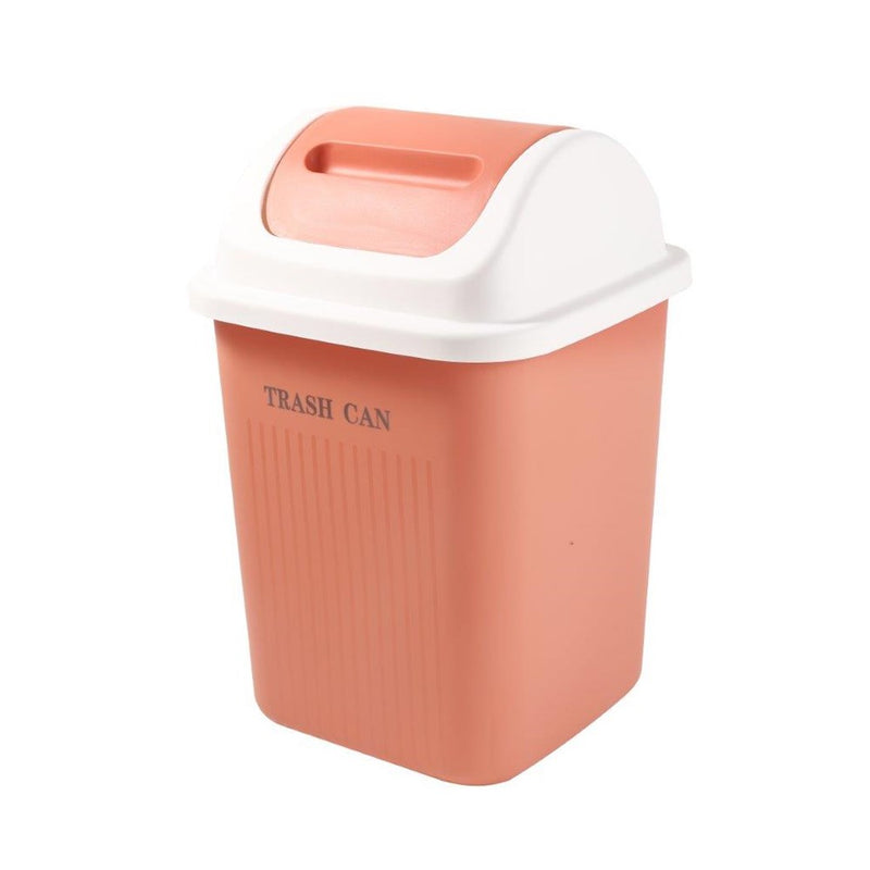 Multi-color Swing Top Rubbish Bin Plastic Waste Bin Trash Bin for Home Kitchen Office 24*24*37 cm