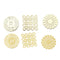 Deco Round Non Slip Coaster Heat Resistant Placemats Set of 6 cm 10 cm