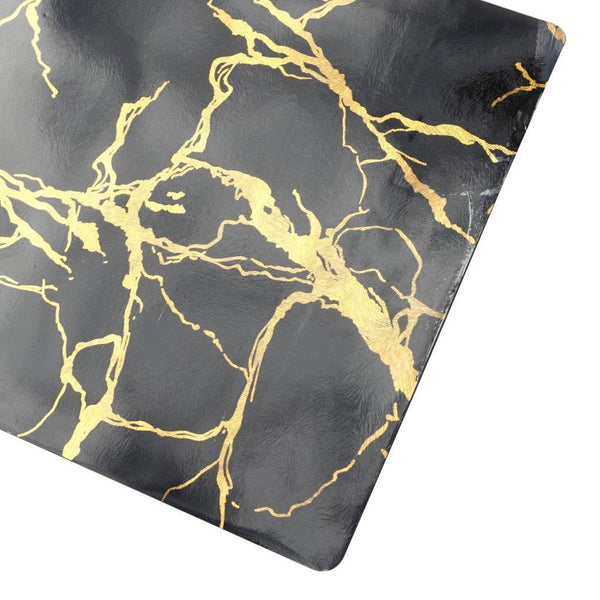 Multi-color Rectangle Metallic Marble Pattern Plastic Dining Table Placemat
