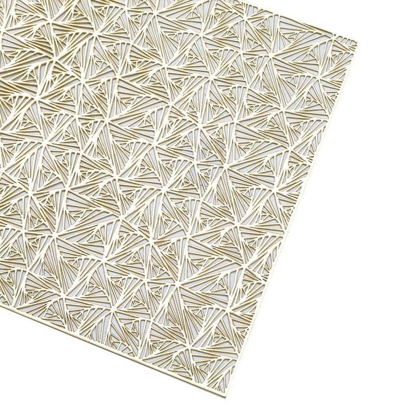 Multi-color Rectangle Abstract Pattern Plastic Dining Table Placemat