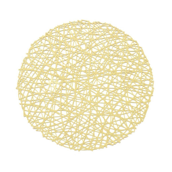 Multi-color Round Abstract Pattern Plastic Dining Table Placemat