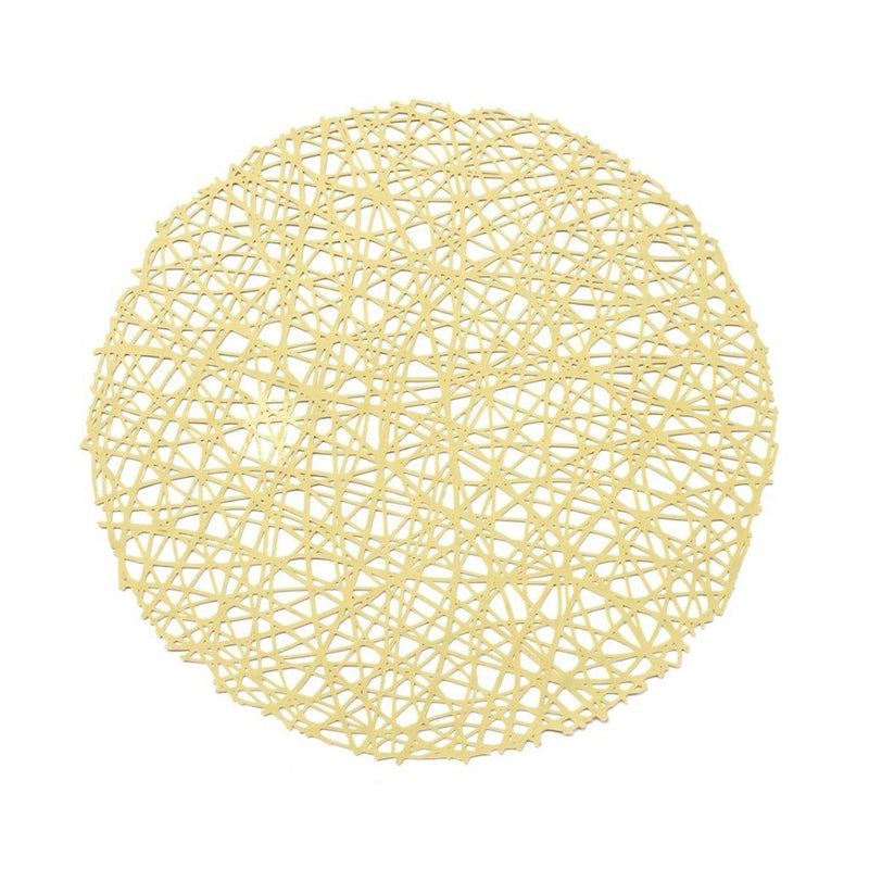 Multi-color Round Abstract Pattern Plastic Dining Table Placemat