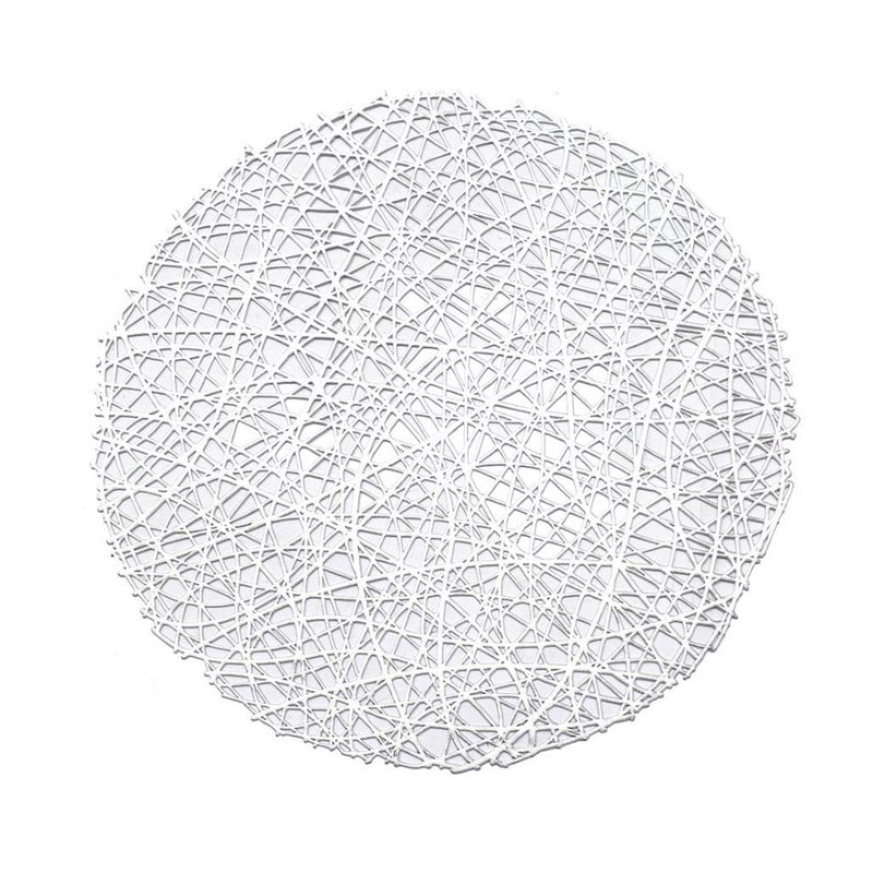 Multi-color Round Abstract Pattern Plastic Dining Table Placemat