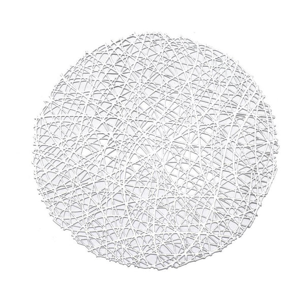 Multi-color Round Abstract Pattern Plastic Dining Table Placemat