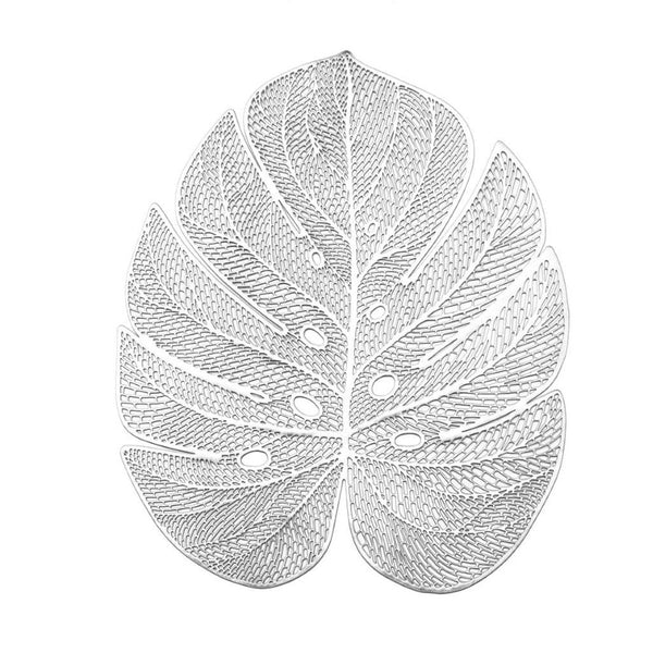 Multi-color Leaf Shape Abstract Pattern Plastic Dining Table Placemat