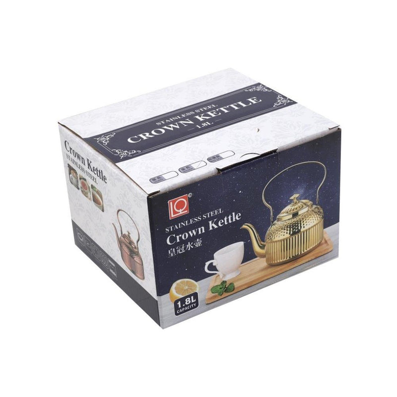 Stainless Steel Hammer Grain Stovetop Tea Pot Kettle with Infuser 1.8 Litre
 (Ctn Box 24 units)