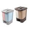 Multi-color Pedal Rubbish Bin Plastic Waste Bin Trash Bin for Home Kitchen Office 27*25.5*34.5 cm