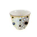 Ceramic Coffee Cawa Shafee Cup Set of 12 Pcs Abstract Design 80 ml (Ctn Box 24 units)