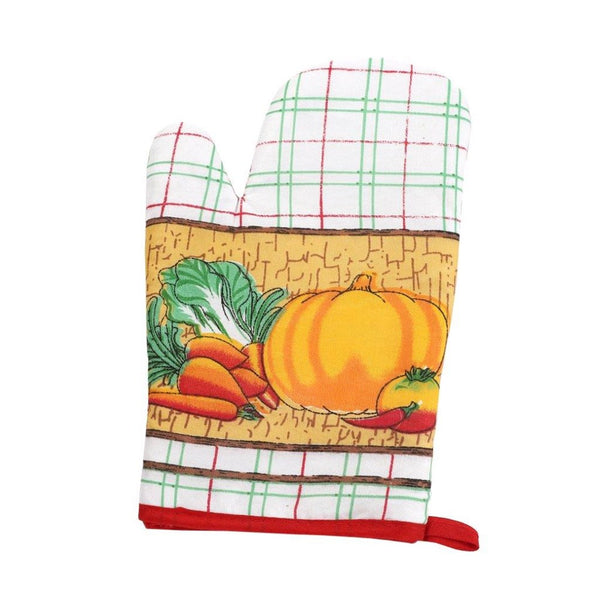 Colourful Printed Cottom Heat Resistant Kitchen Glove Cooking Grilling Baking