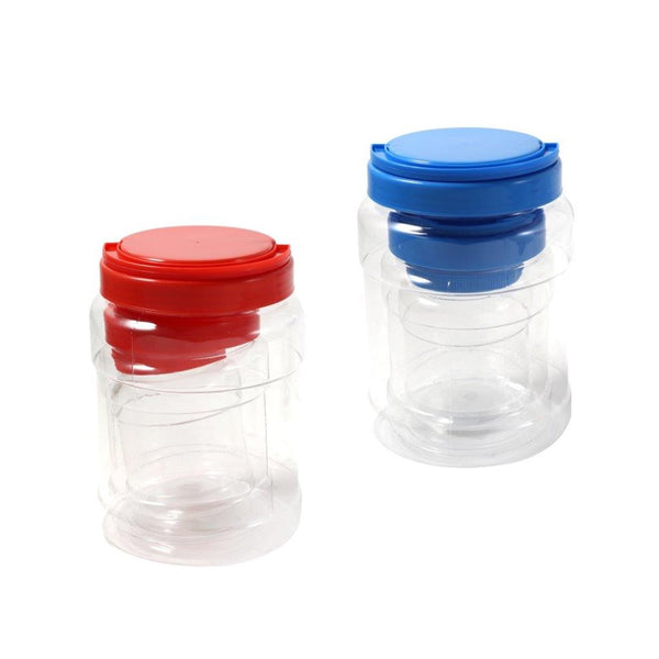 Plastic Food Container Storage Jar Set of 5 pcs with Lid 8.5*12CM/11*15CM/14*19 cm