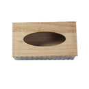Premium Quality Rattan Design MDF Rectangular Tissue Box Napkin Holder 25*13*8 cm (Ctn Box 36 units)