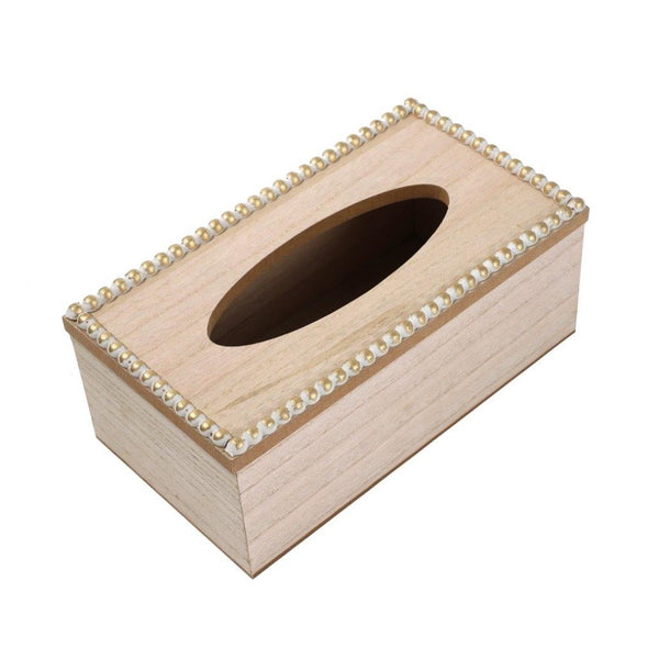 Premium Quality Rattan Design MDF Rectangular Tissue Box Napkin Holder 25*13*8 cm (Ctn Box 36 units)