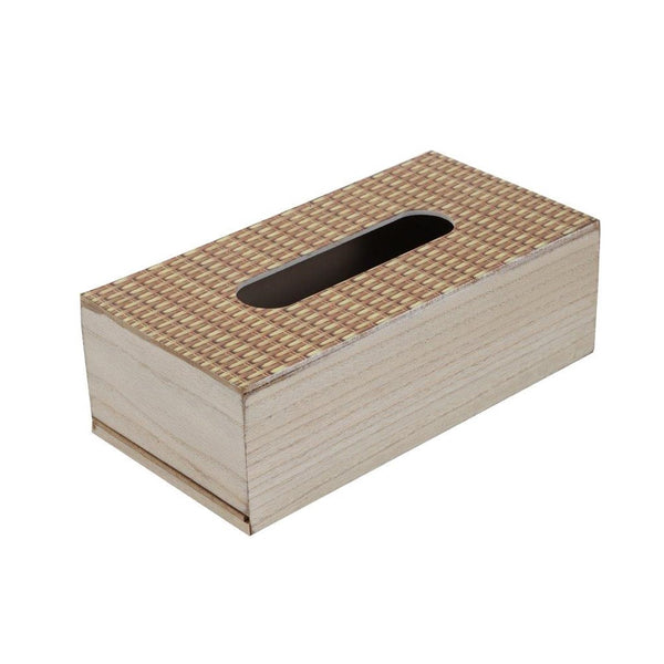Premium Quality Rattan Design MDF Rectangular Tissue Box Napkin Holder 25*13*8 cm (Ctn Box 36 units)