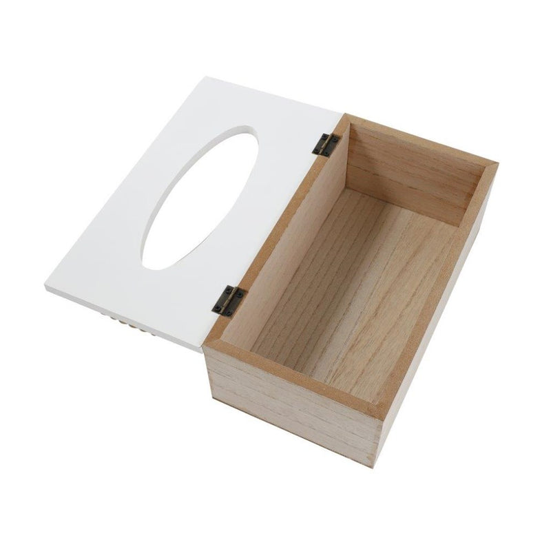 Premium Quality Pearl Border Design MDF Rectangular Tissue Box Napkin Holder 25*13*8 cm (Ctn Box 36 units)