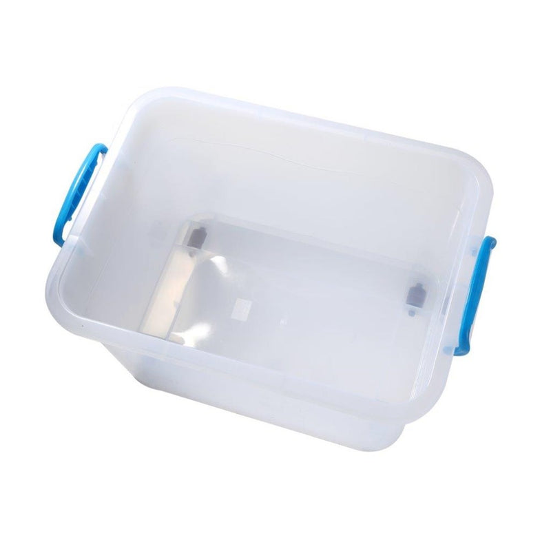 Multipurpose Plastic Stackable Storage Container Bins With Wheels 48.5*34.7*28.5 cm