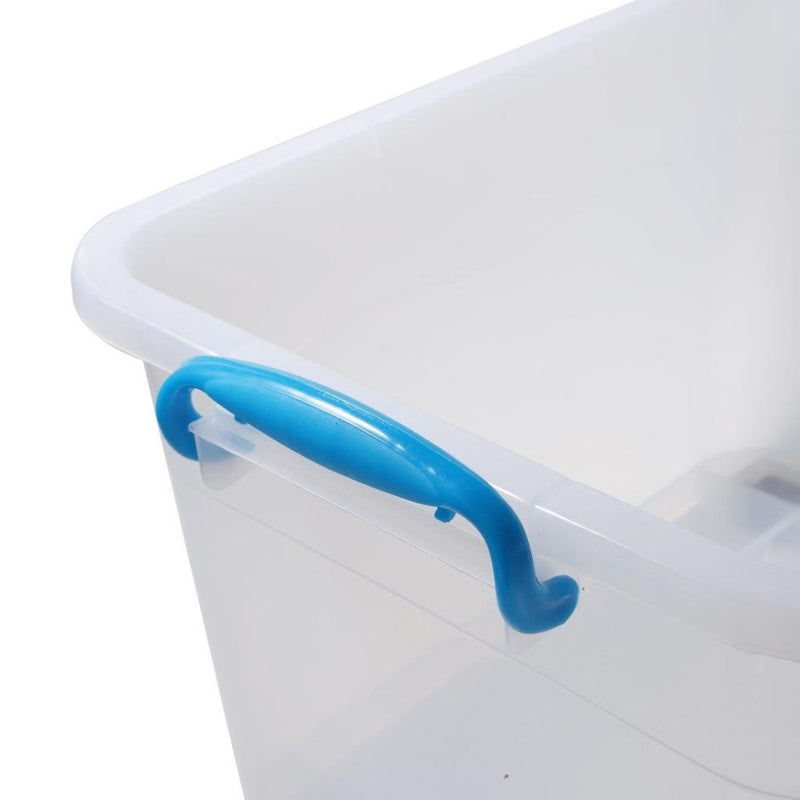 Multipurpose Plastic Stackable Storage Container Bins With Wheels 55*40*34 cm