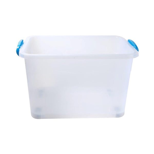 Multipurpose Plastic Stackable Storage Container Bins With Wheels 60.5*44.5*37 cm