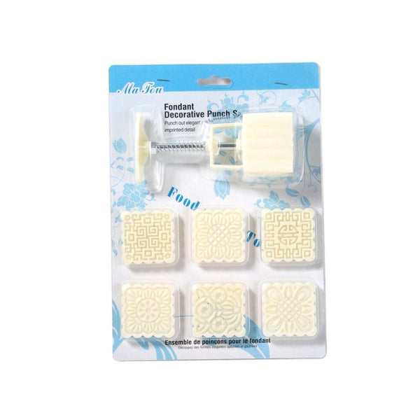 Plastic Maamoul Moon Cake Mould Pastry Mould 6 Stamps 15*6.5 cm