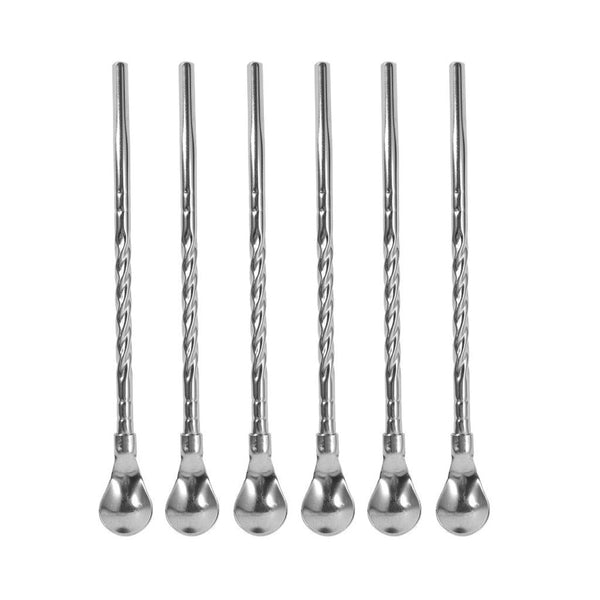 Stainless Steel Straw Spoon Long Handle Coffee Spoon 14*2 cm