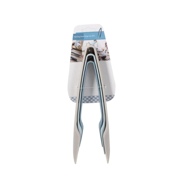 Plastic Nesting Kitchen Tong Set of 3 Pcs 25 cm