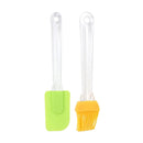 Non Stick Heat Resistant Silicone Spatula and Oil Brush Set 23 cm/21.5 cm