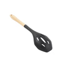 Wood and Silicone Slotted Spoon Mixing Spoon 32*7.4 cm