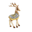 Sculpture Statue Resin Figurine Reindeer Metallic Gold Colour 10*7*22 cm