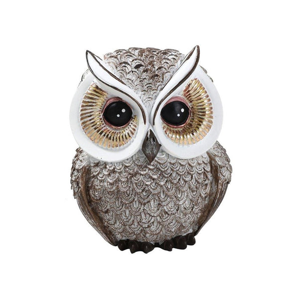Sculpture Statue Resin Figurine Owl Natural Colour 4.5*3*6 cm