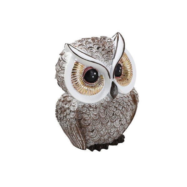 Sculpture Statue Resin Figurine Owl Natural Colour 4.5*3*6 cm