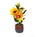 Realistic Touch Artificial Sunflower Flower Deco Pot Abstract Home Print 8*7*28 cm 
 (Ctn Box 48 units)