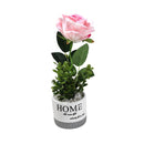 Realistic Touch Artificial Rose Flower Deco Pot Abstract Home Print 8.5*7*27 cm 
 (Ctn Box 48 units)