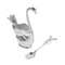 Stainless Steel Silver Swan Spoon Set Cutlery Holder Set of 6 PCs 15 cm (Ctn Box 100 units)