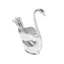 Stainless Steel Silver Swan Spoon Set Cutlery Holder Set of 6 PCs 15 cm (Ctn Box 100 units)