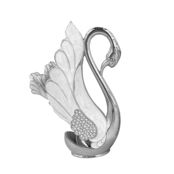 Stainless Steel Silver Swan Spoon Set Cutlery Holder Set of 6 PCs 15 cm