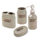 Ceramic Bathroom Accessories Soap Dispenser Toothbrush Holder 4 Pcs Set 7.5*19.5/7.5*11/11*6*11/13.5*9*3 cm (Ctn Box 18 units)