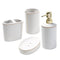 Ceramic Bathroom Accessories Soap Dispenser Toothbrush Holder 4 Pcs Set 7*19.5/7*11.5/11*5.5*11/14*10*3.5 cm