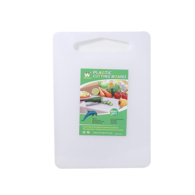 Kitchen Essential Clear White Plastic Non Slip Chopping Board 34*23*0.6 cm