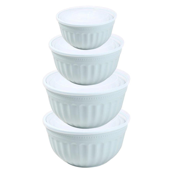 Plastic Multipurpose Airtight Mixing Bowls Salad Bowls Set of 4 Pcs (Ctn Box 12 units)