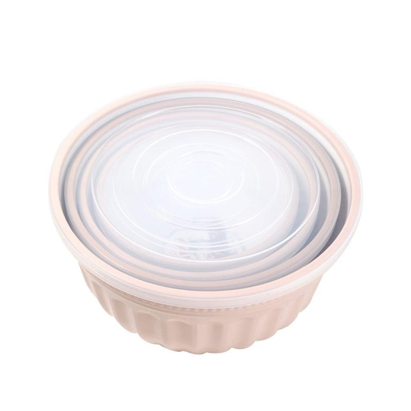 Plastic Multipurpose Airtight Mixing Bowls Salad Bowls Set of 4 Pcs (Ctn Box 12 units)
