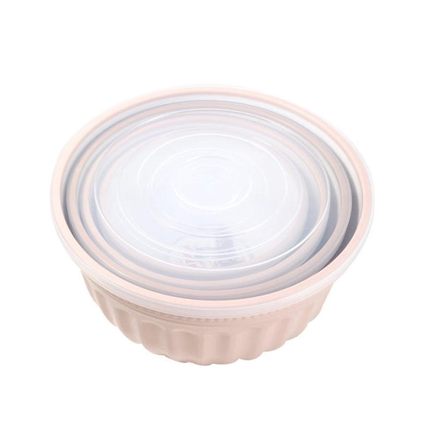 Plastic Multipurpose Airtight Mixing Bowls Salad Bowls Set of 4 Pcs (Ctn Box 12 units)