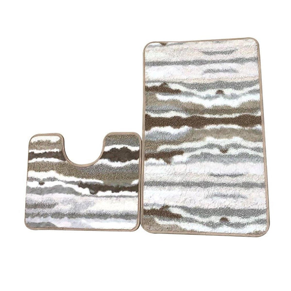 Multi-color Non Slip Water Absorbent Bath Mat Set of 2 Pcs 50*80/50*40 cm