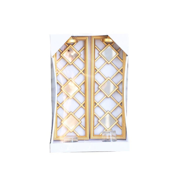 Decorative Artistic Abstract Shape Gold Frame Wall Mirror 26*40 cm (Ctn Box 12 units)