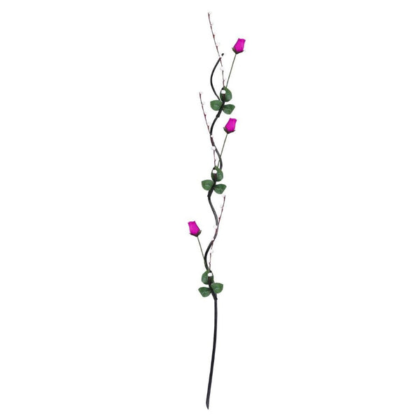 Realistic Touch Pink Rose Artificial Flower Stems Garland Set of 5 For Vase Centrepiece Wedding Party 1.55 Meter (Ctn Box 120 units)