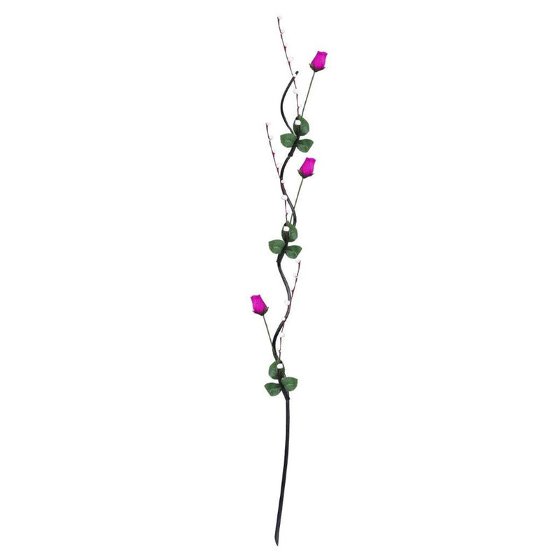 Realistic Touch Pink Rose Artificial Flower Stems Garland Set of 5 For Vase Centrepiece Wedding Party 1.55 Meter (Ctn Box 120 units)
